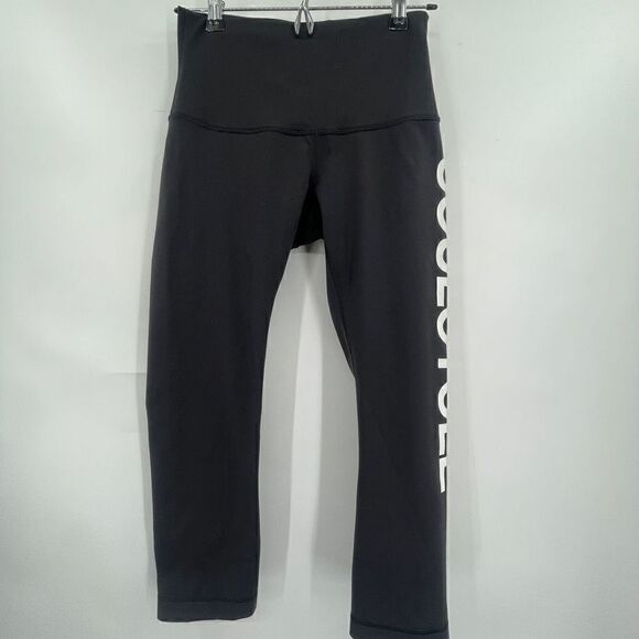 Lululemon Black X Soul Cycle Compression High Waisted Fitted Leggings Size 6 - Picture 1 of 5